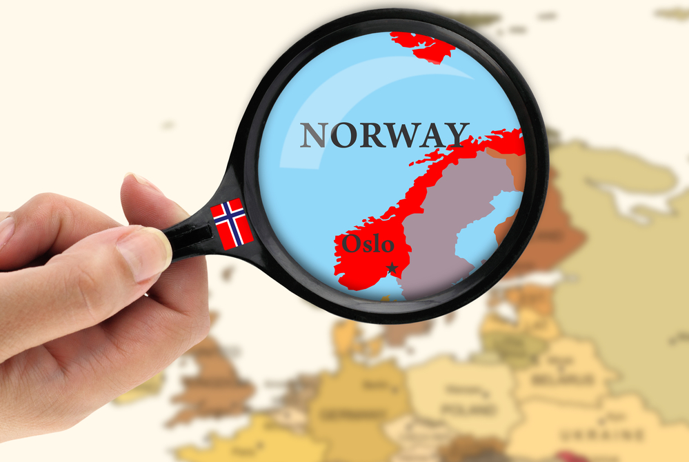 Norwegia na mapie pod lupą