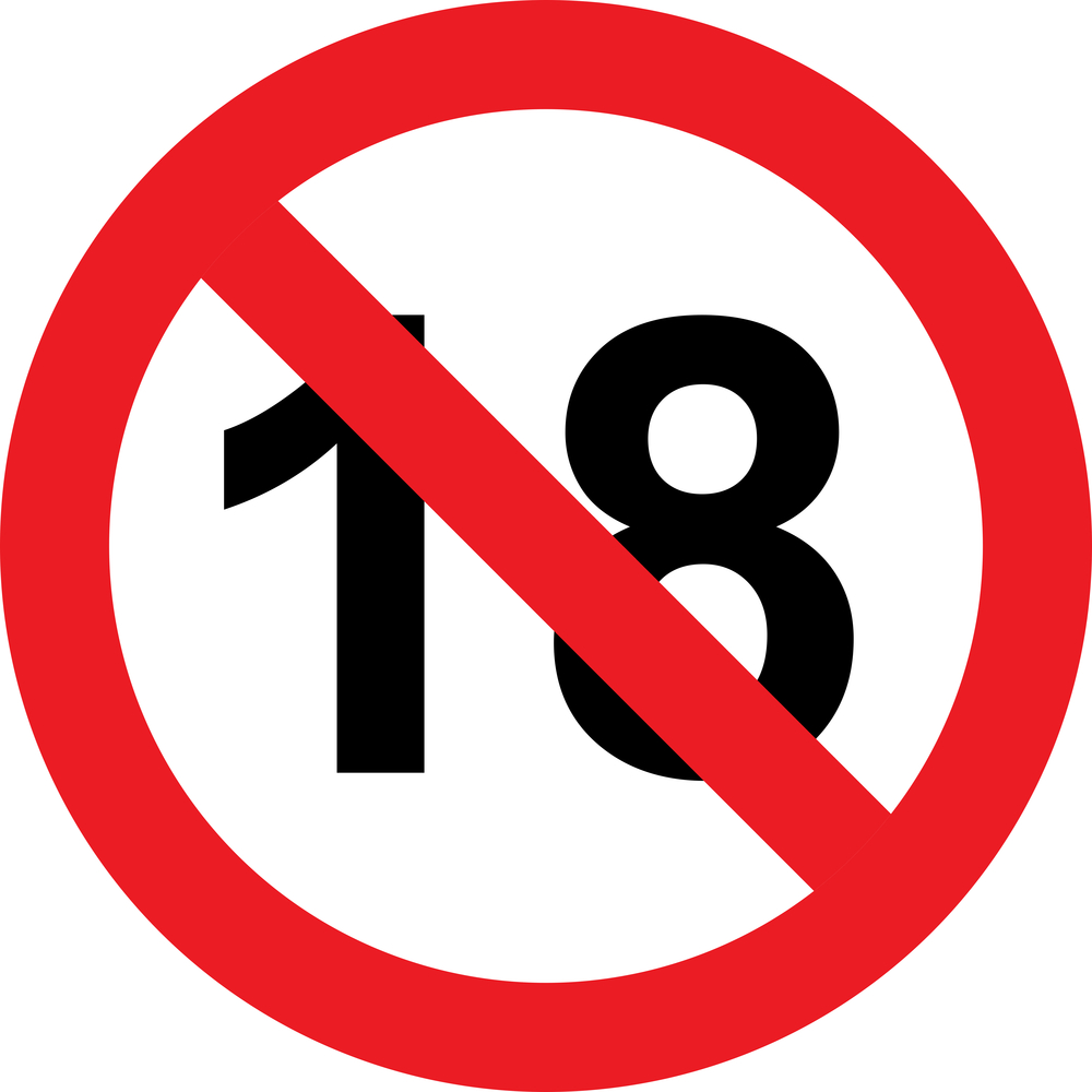 Znak zakazu do 18 lat